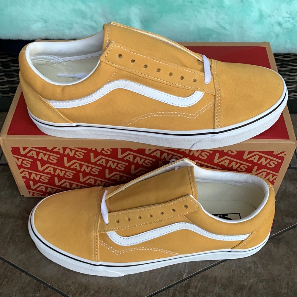 VANS OLD SKOOL OCHRE/TRUE WHITE MEN’S - Picture 13 of 16